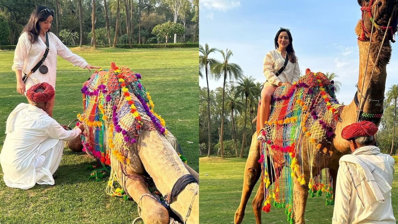 Neha Sharma Enjoys Camel Ride With Her Friend In Amanbagh At Rajasthan 777777