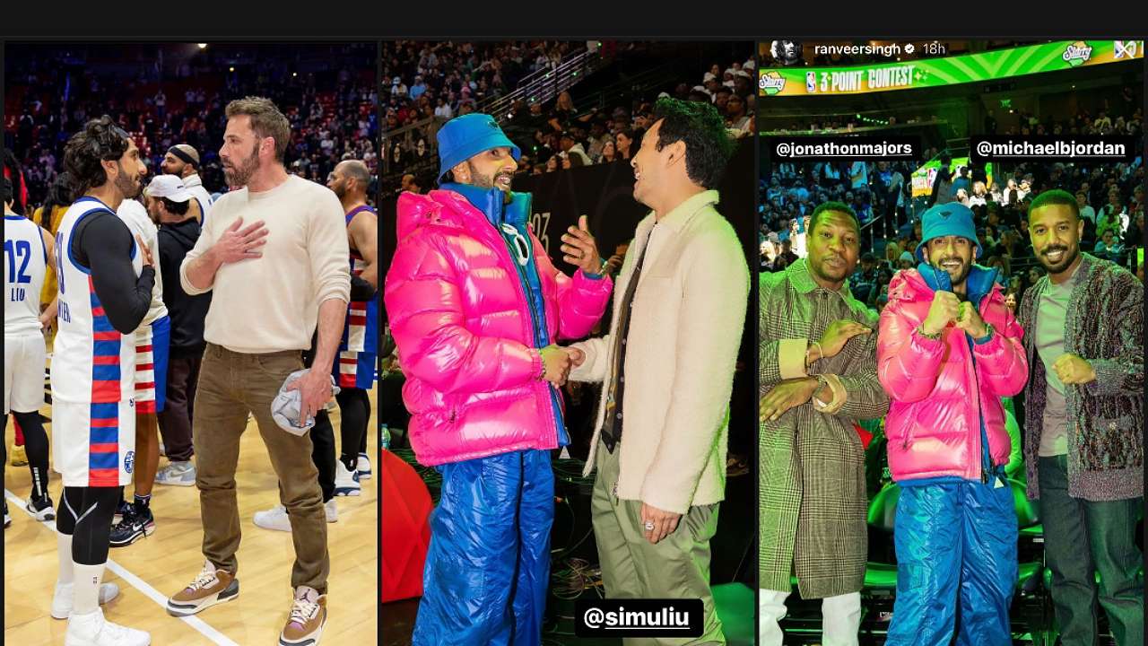 Ranveer Singh poses with Michael Jordan and Jonathon Majors, spotted chilling with Ben Affleck, Simu Liu and others 774450
