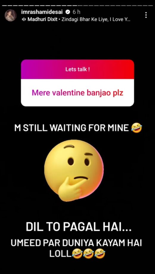 Rashami Desai’s epic reply to fan asking her to become his “Valentine”, will leave you in splits 771161