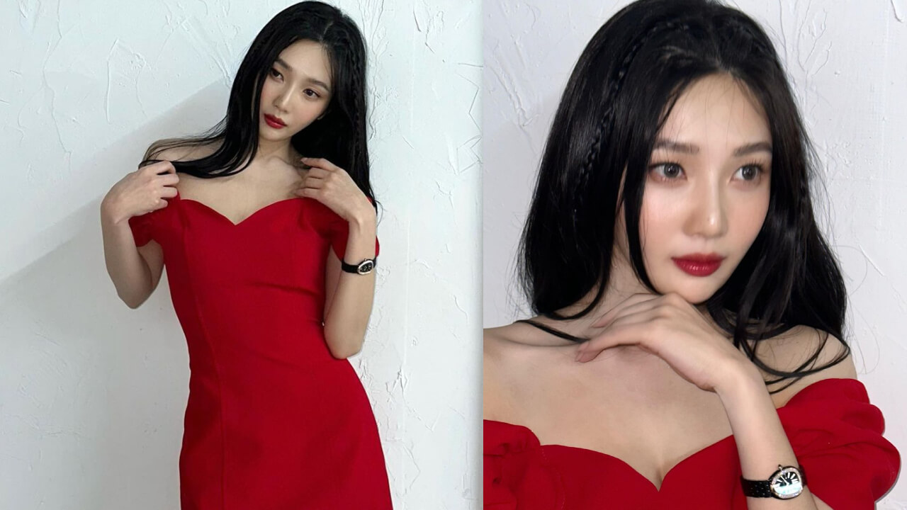 Red Velvet's Joy Shows Her Fashion Game In A Red Off-Shoulder Mini Dress, See Pics 774420