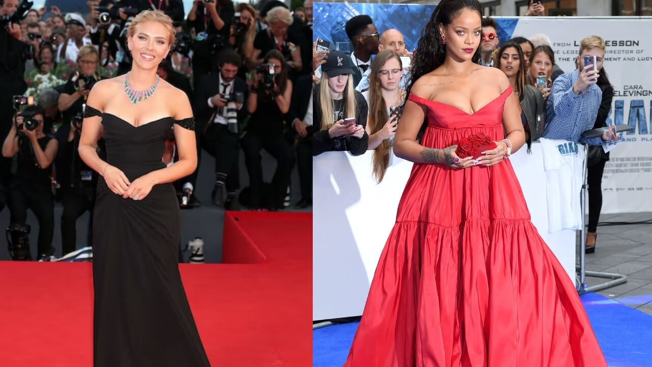 Rihanna VS Scarlett Johansson: Whose Off-Shoulder Dress Makes Fans' Jaws Drop? 765887