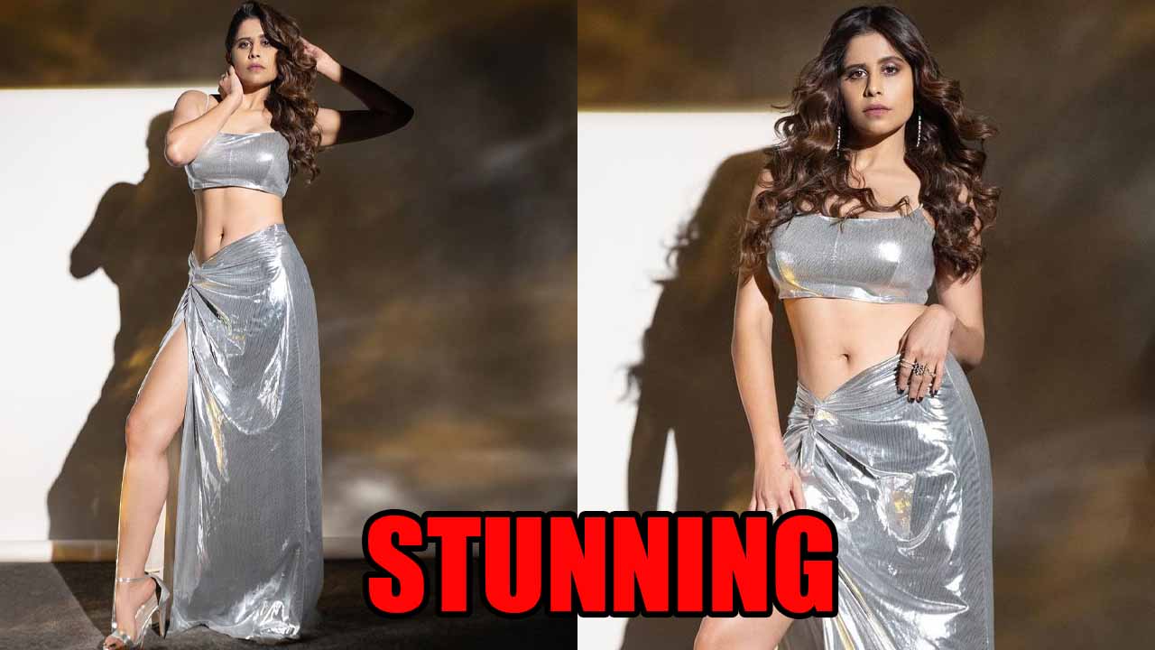 Sai Tamhankar Flaunts Her Toned Midriff & Legs In Silver Slit Skirt, Fans Can’t Stop Drooling 777173
