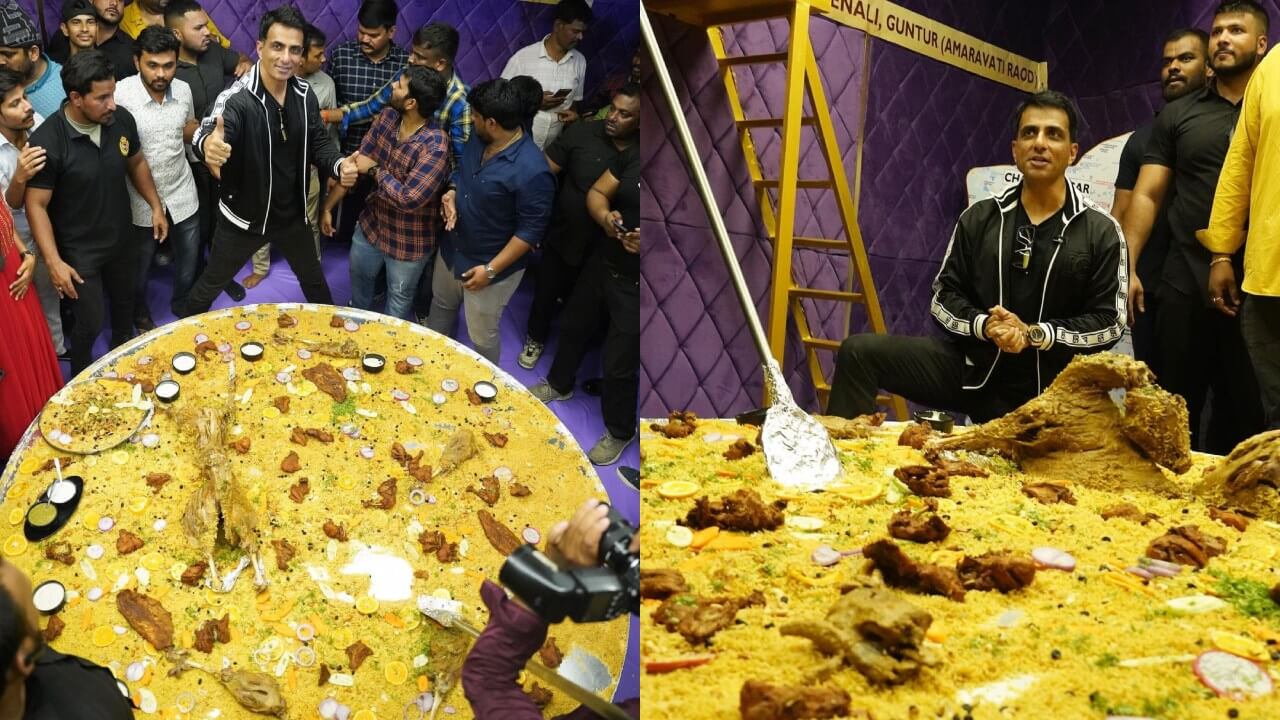 Sonu Sood drops glimpses of India’s biggest Mandi plate named after him in Hyderabad, check out 774294