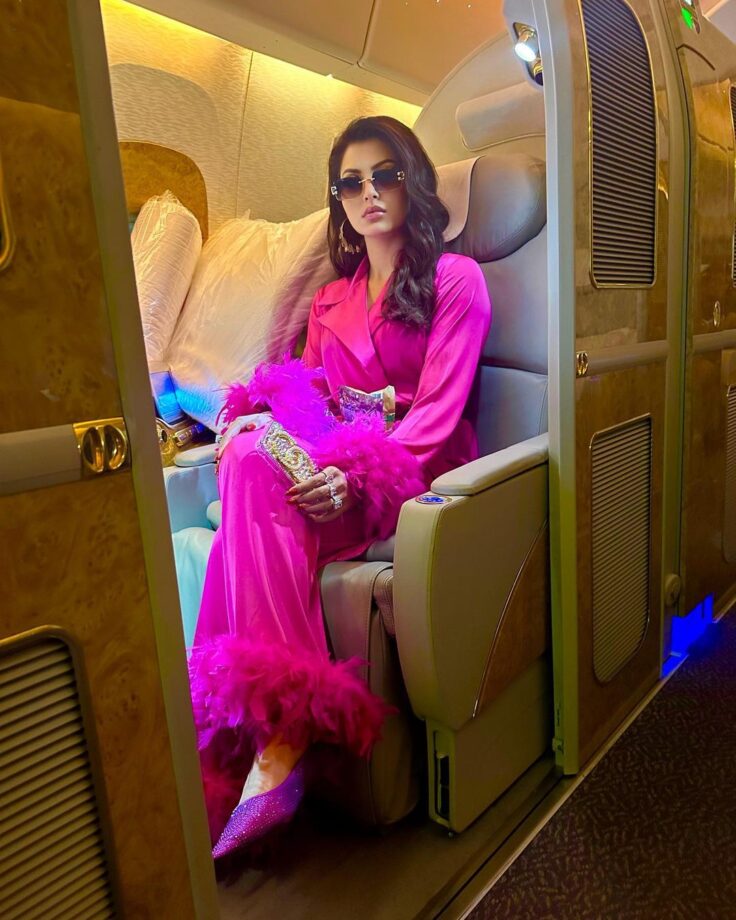 Urvashi Rautela Oozes And Creates Oomph Look In Pink Feather Trimmed Outfit 768841