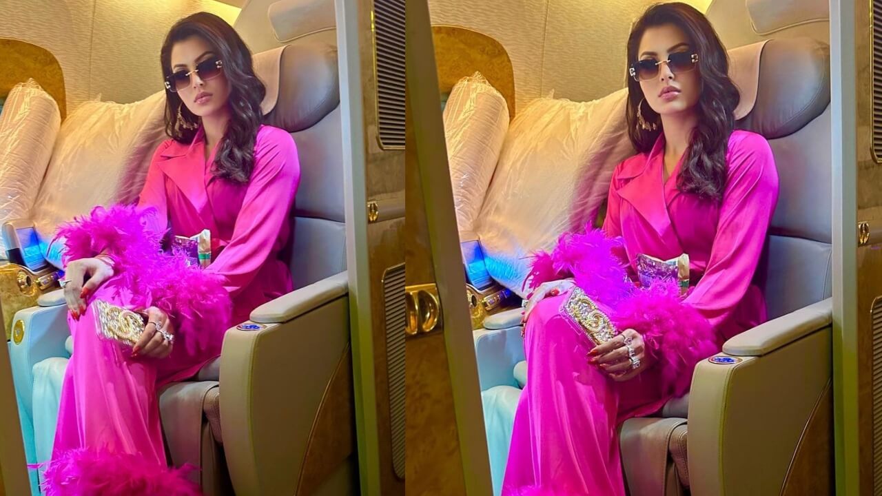 Urvashi Rautela Oozes And Creates Oomph Look In Pink Feather Trimmed Outfit 768840