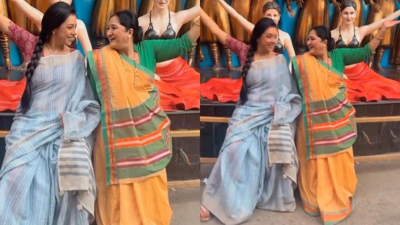 Viral: Anupamaa fame Rupali Ganguly gets dancing shoes on with bestie in saree, check out 770553