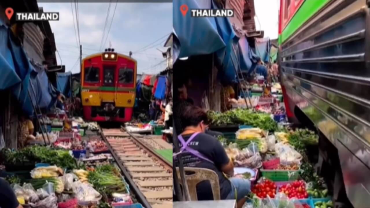 Viral Video: This Market Set On Railway Track Is Surprising; Netizens React 766722