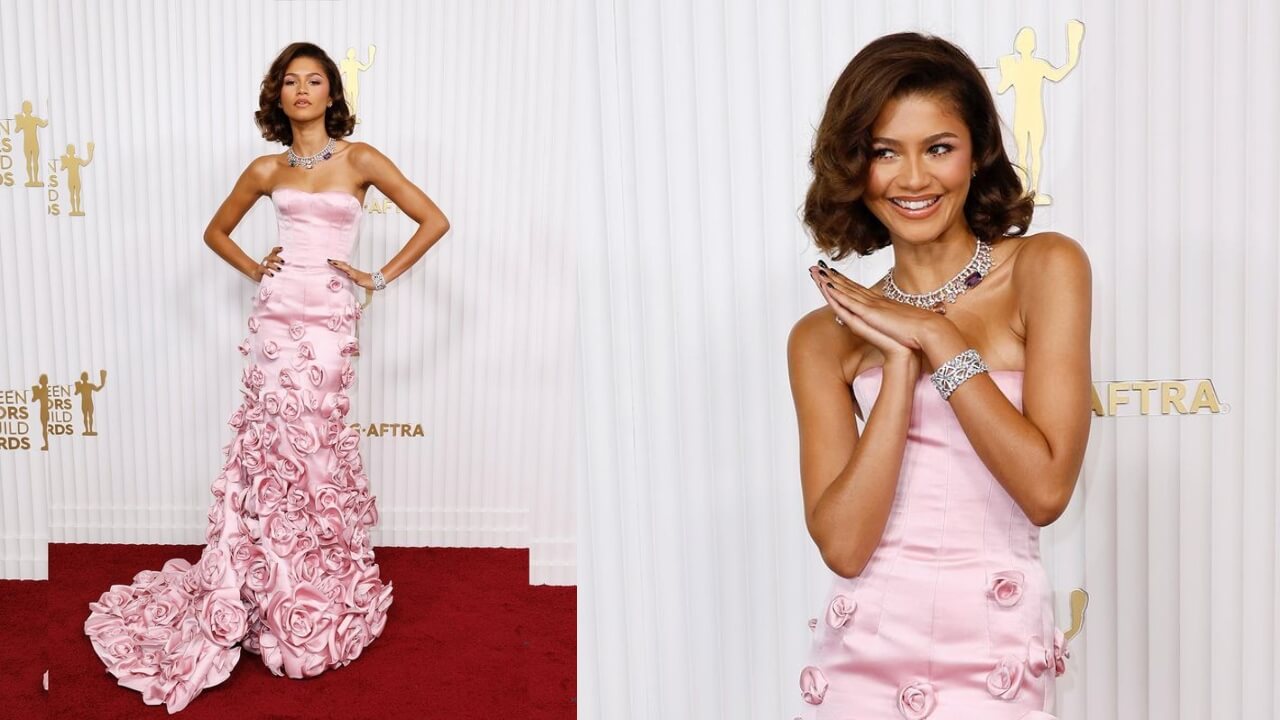 Zendaya owns SAG Awards in pink silk duchess by Valentino, see pics 777870