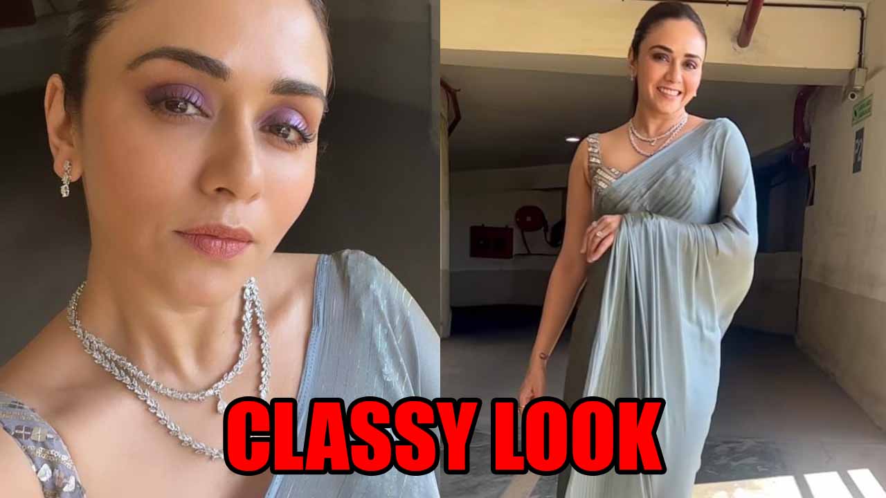 Amruta Khanvilkar Exudes Elegance In A Classy Grey Saree, Check Photos 788902