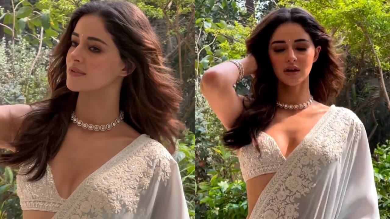 Ananya Panday decks up in embellished silk saree for cousin Alanna Panday’s wedding 786065