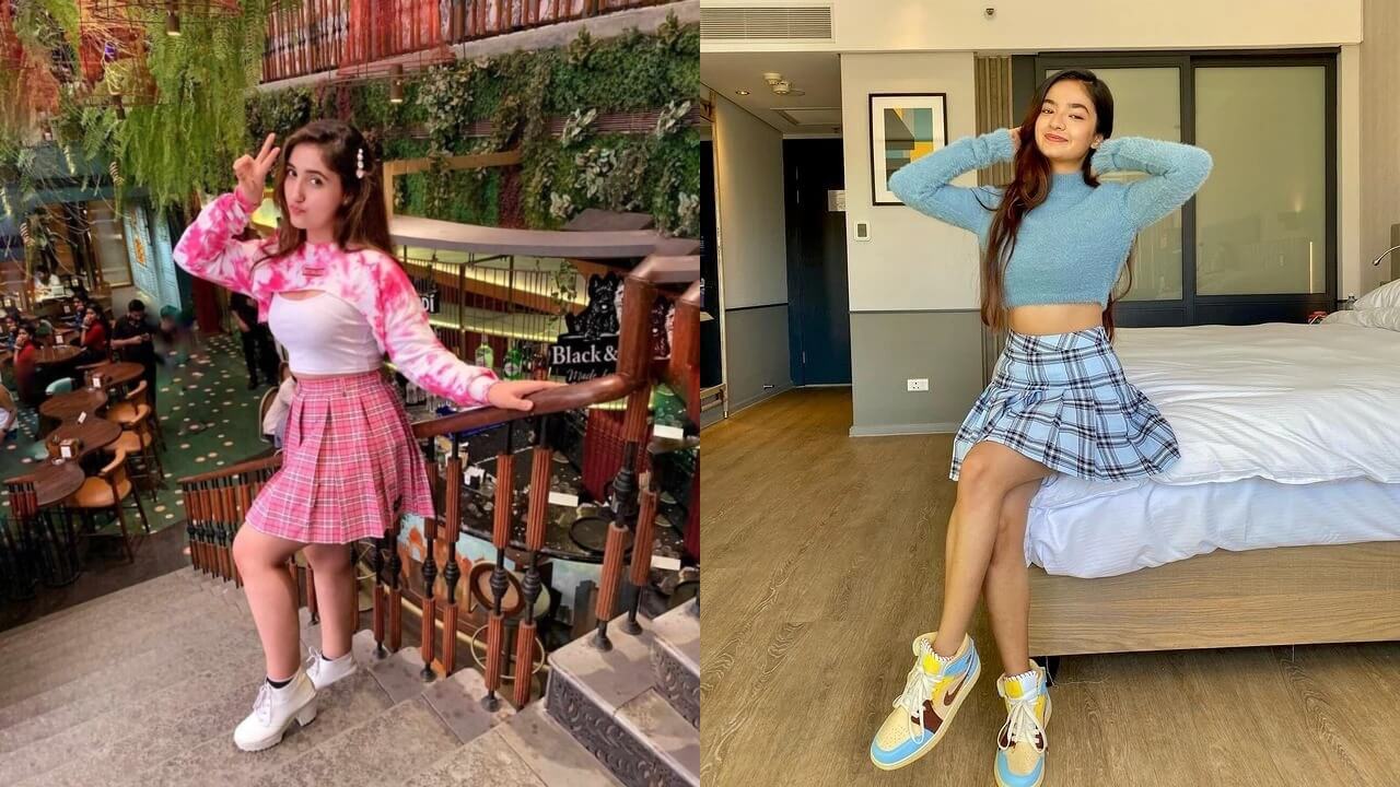 Anushka Sen or Ashnoor Kaur: who aced in checkered skirt and crop top?