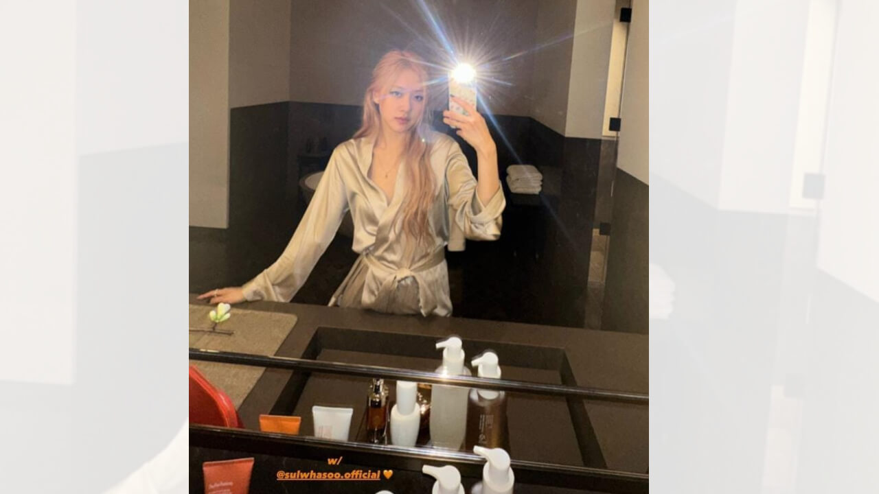 Check Out: Blackpink's Rosé Is Glitzy And Glamorous In A Beige Satin Bathrobe