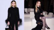Check Out: Emma Roberts Shows Her Fashion Game In A Black Thigh-High Slit Dress 781680