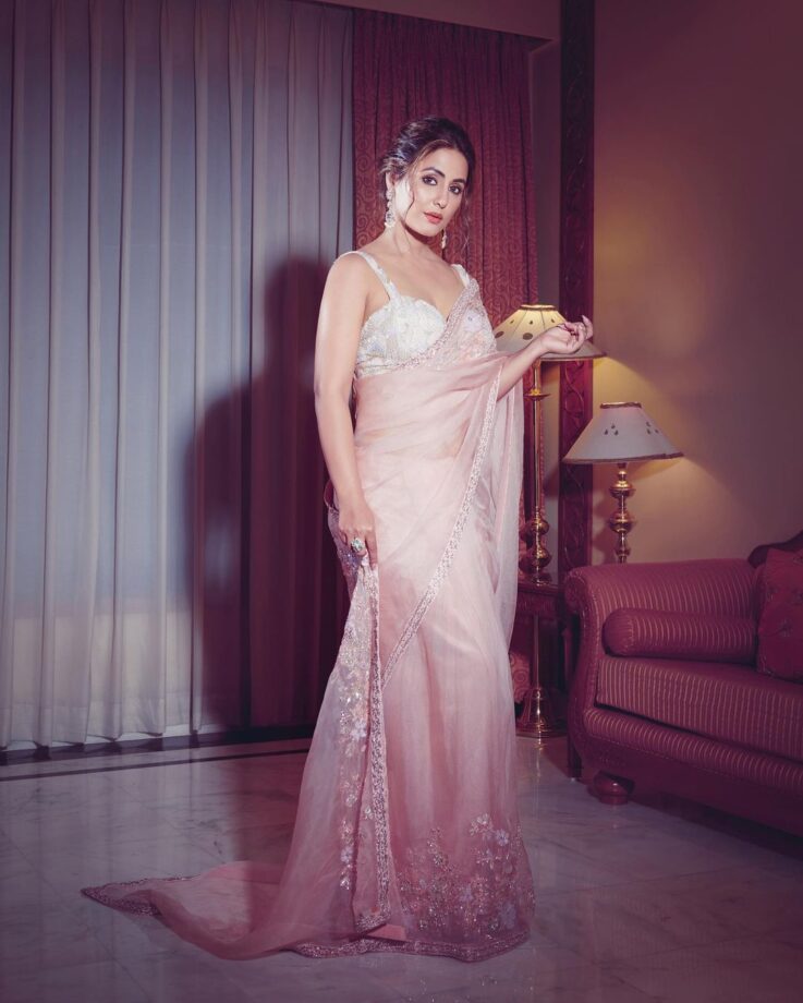Check Out: Hina Khan Ups Her Ethnic Game As She Flaunts In Sheer Saree Outfits 781947