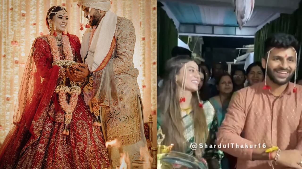 Check Out! Indian Cricketer Shardul Thakur's Traditional Marathi Ukhane for Wife Mittali in Wedding Video 784135