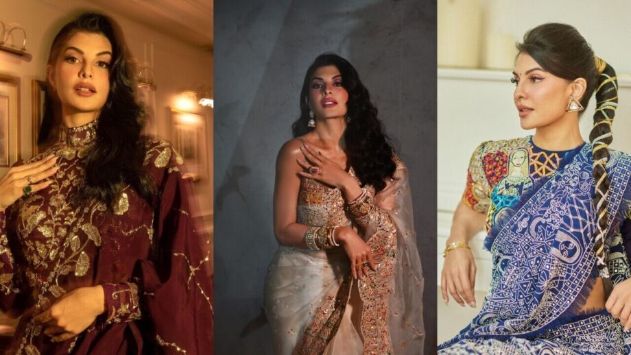 Check Out: Jacqueline Fernandez Made Fashion Statements In Saree Outfits 790732