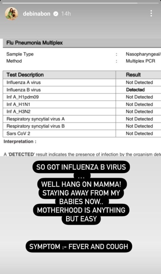 Debina Bonnerjee reveals she's infected with Influenza B virus 778611
