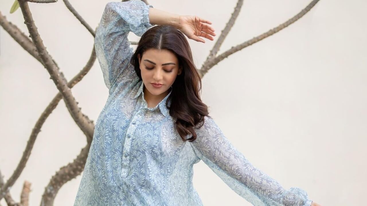 Kajal Aggarwal Sets The Internet Ablaze As She Flaunts Her Light Blue Floral Printed Outfit 781461