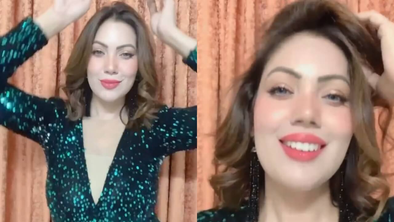 Major Throwback: When TMKOC diva Munmun Dutta burnt hearts in shimmery green V neck outfit with her dance video 786427