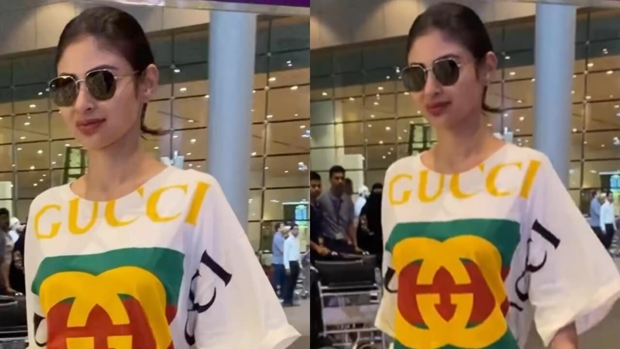Mouni Roy returns to Mumbai from LA tour, sports stunning casual Gucci baggy shirt 786455