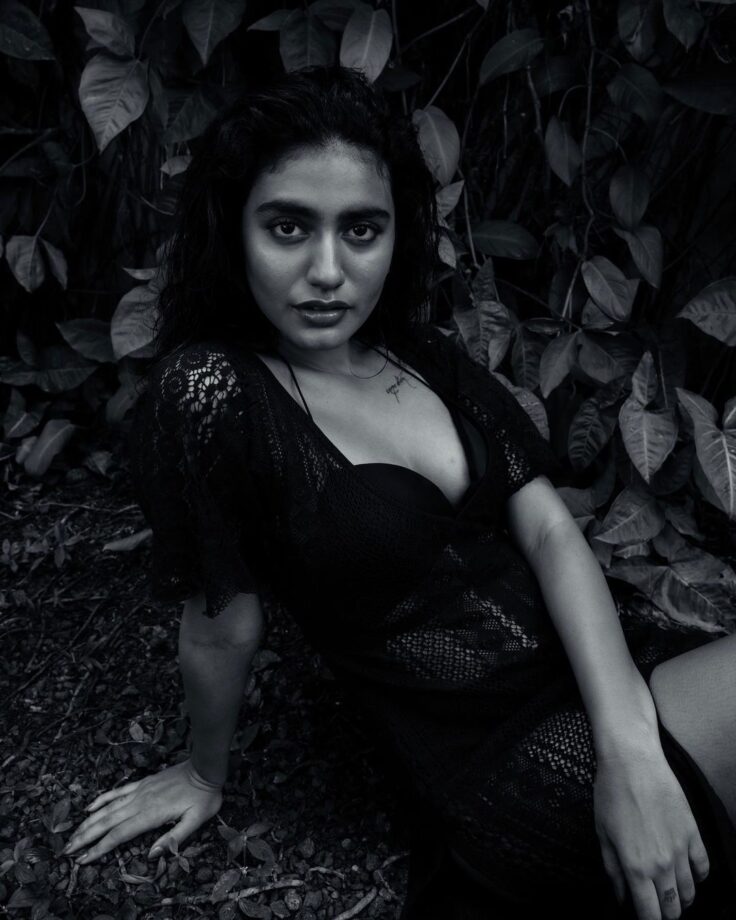 Priya Prakash Varrier Drops Sensuous Picture In Monochrome Outfit 780823
