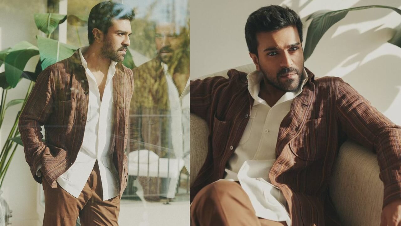 Ram Charan Shows His Fashion Game In White Shirt With Brown Jacket And Pants, See Pics 778714
