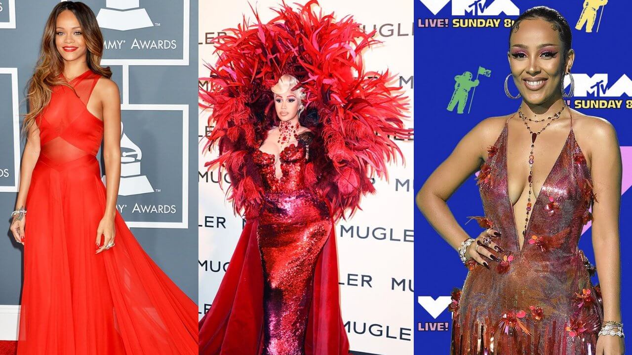 Rihanna VS Cardi B VS Doja Cat: Who Has The Most Amazing Style In Red?