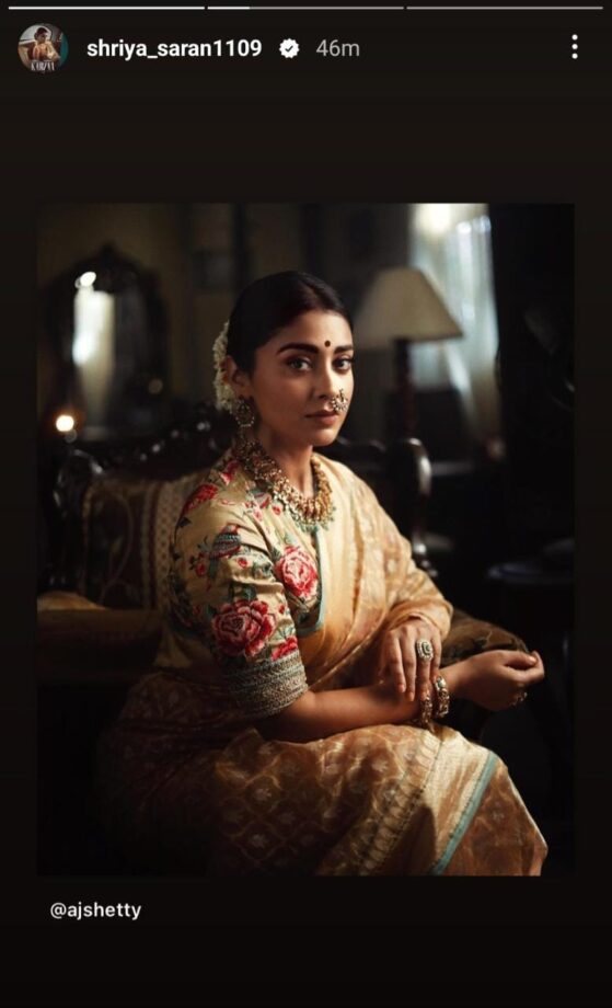 Shriya Saran Ups Her Ethnic Glam Game In An Incredible Cream-Coloured Saree 781477
