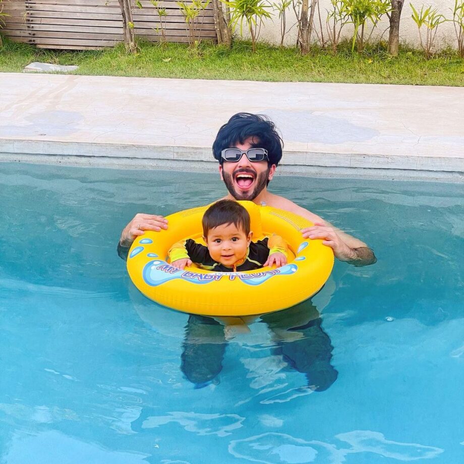 So Adorable: Dheeraj Dhoopar goes on swim day with son Zayn 787310