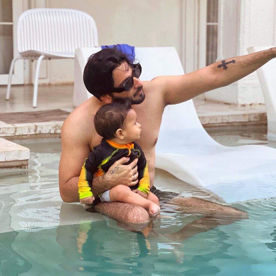 So Adorable: Dheeraj Dhoopar goes on swim day with son Zayn 787311