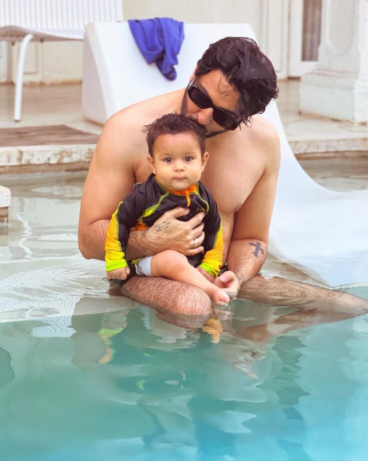 So Adorable: Dheeraj Dhoopar goes on swim day with son Zayn 787307