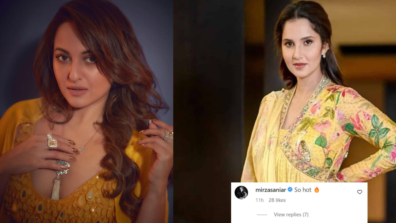 Sonakshi Sinha Keeps It All Glamorous In Yellow Lehenga Outfit; Sania Mirza Feels 'Hot'! 786685