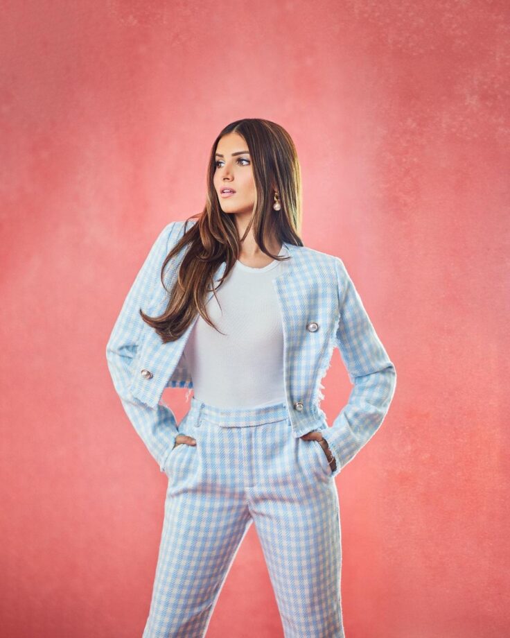 Tara Sutaria Looks Uber Cool In A Checkered Jacket And Pant Outfit 784870