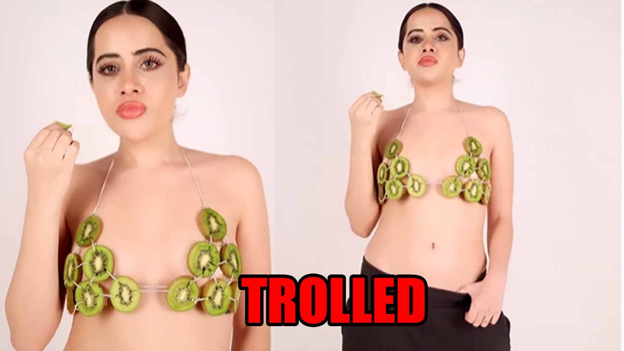 Urfi Javed Gets Brutally Trolled For Wearing A Top Made Out Of Kiwi Fruit, Netizen Writes: “Kuch To Chod Do Madam”