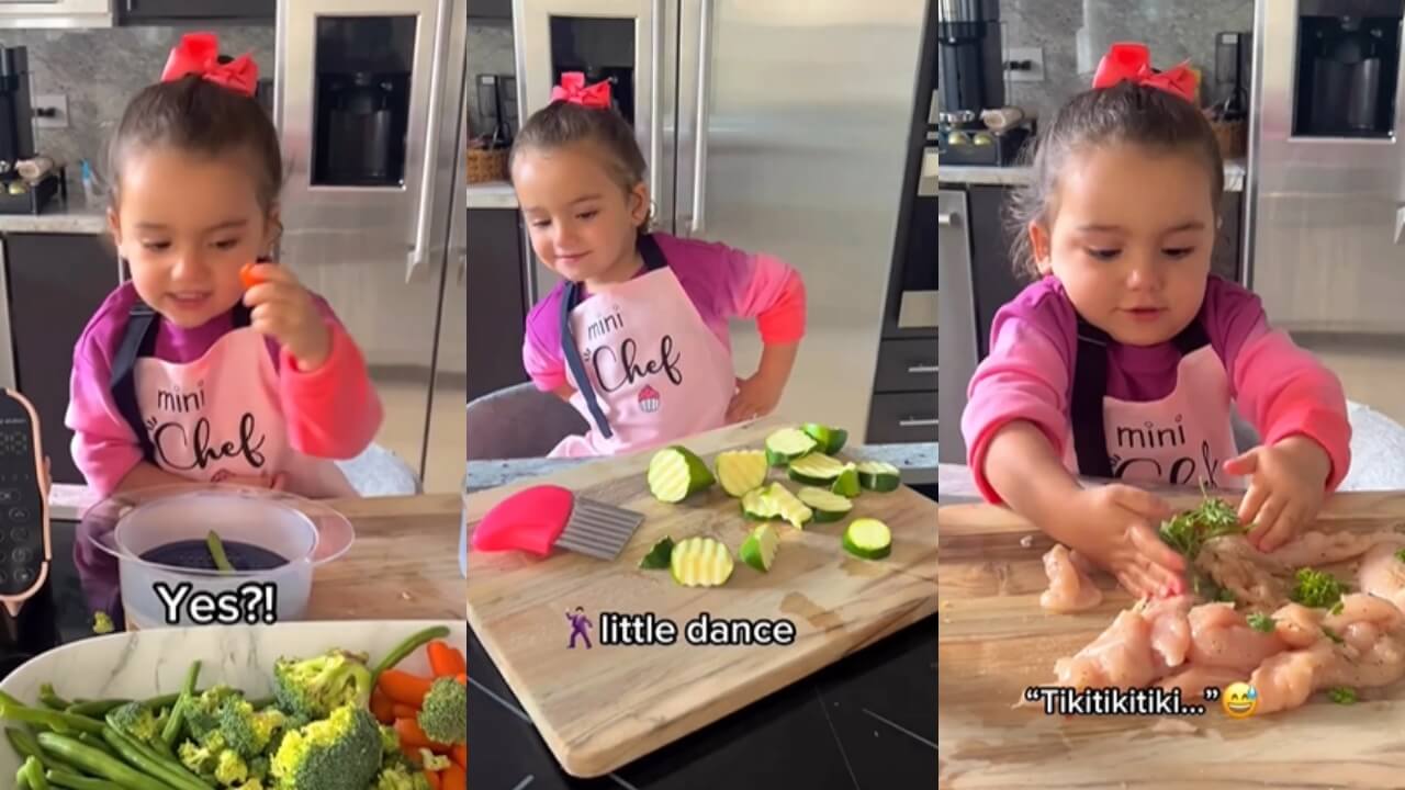 Viral Video: A 2-Year-Old Baby Girl Cooks Meal For Her Mother; Mesmerizes The Internet 786544