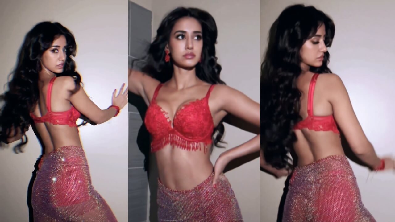 Watch: Disha Patani Grabs Eyeballs In A Red Bralette And Sequined Skirt, Mouni Roy Calls 'My Baby' 785764