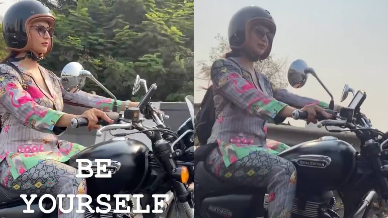 Watch: Divyanka Tripathi turns 'badass babe', spotted riding swanky Royal Enfield bike 784523