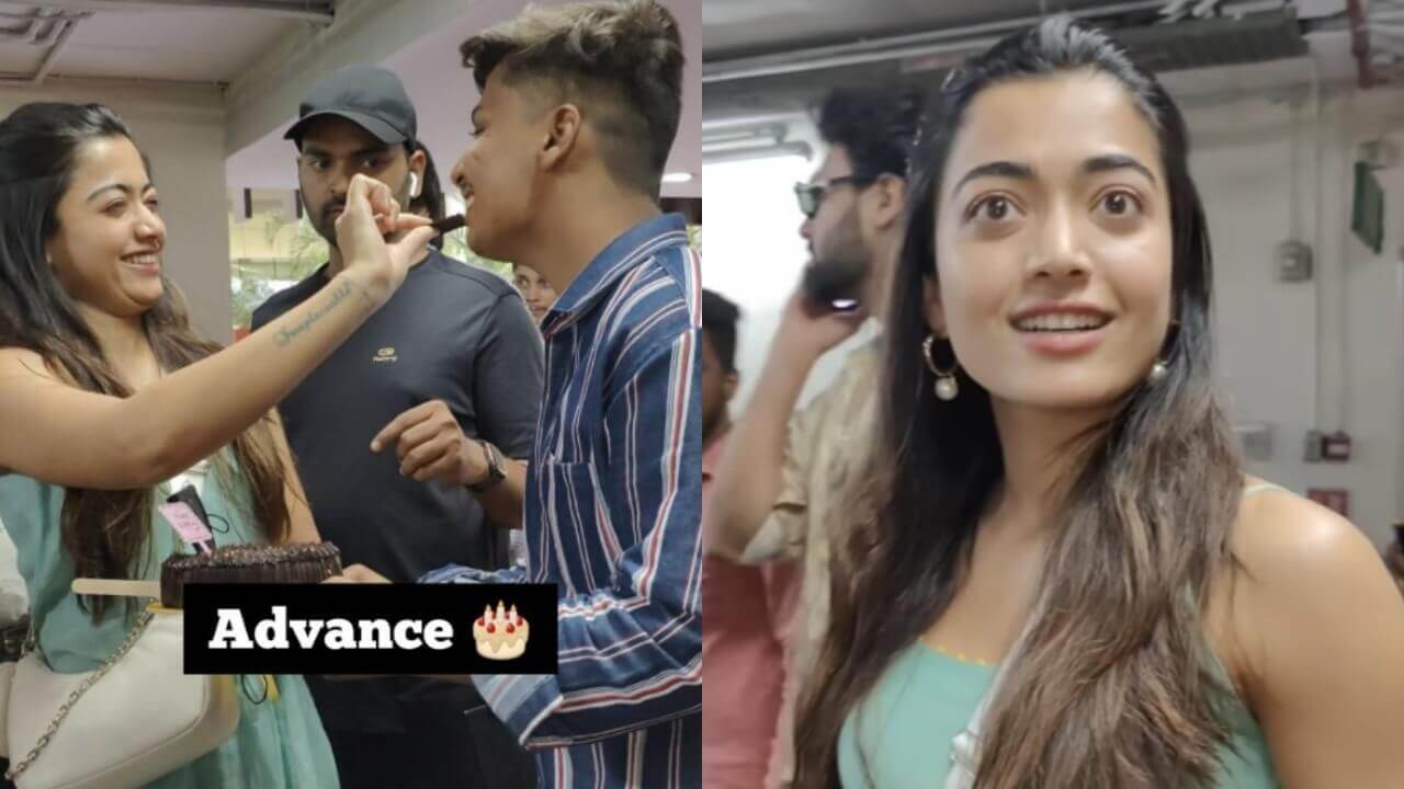 Watch: Fan brings cake to celebrate Rashmika Mandanna's birthday in advance, see what actress did next 790768