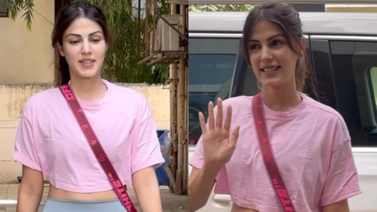 Watch: Rhea Chakraborty's workout swag in pink top and joggers is delightful 792320