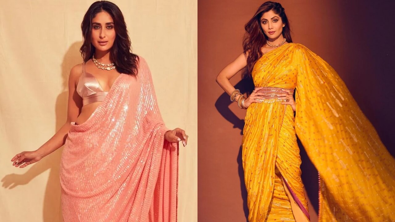 Which Shilpa Shetty and Kareena Kapoor's sarees do you like the most? 781567