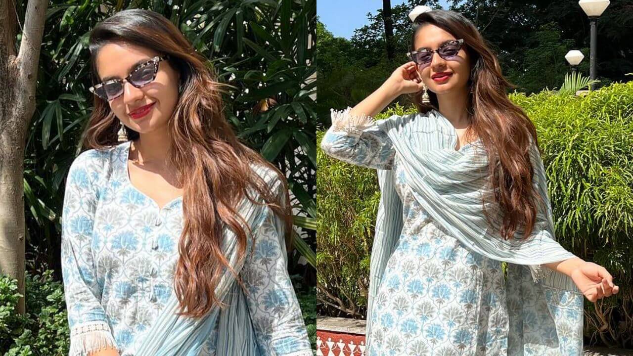 Anushka Sen, sky blue ethnic wear and sunglasses, a visual delight 800442