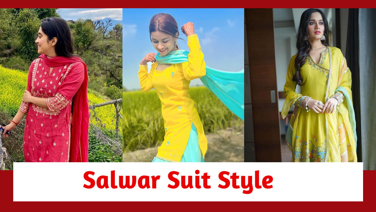Avneet Kaur, Jannat Zubair, Shivangi Joshi Flaunt Their Colourful Salwar Suit Style 801014