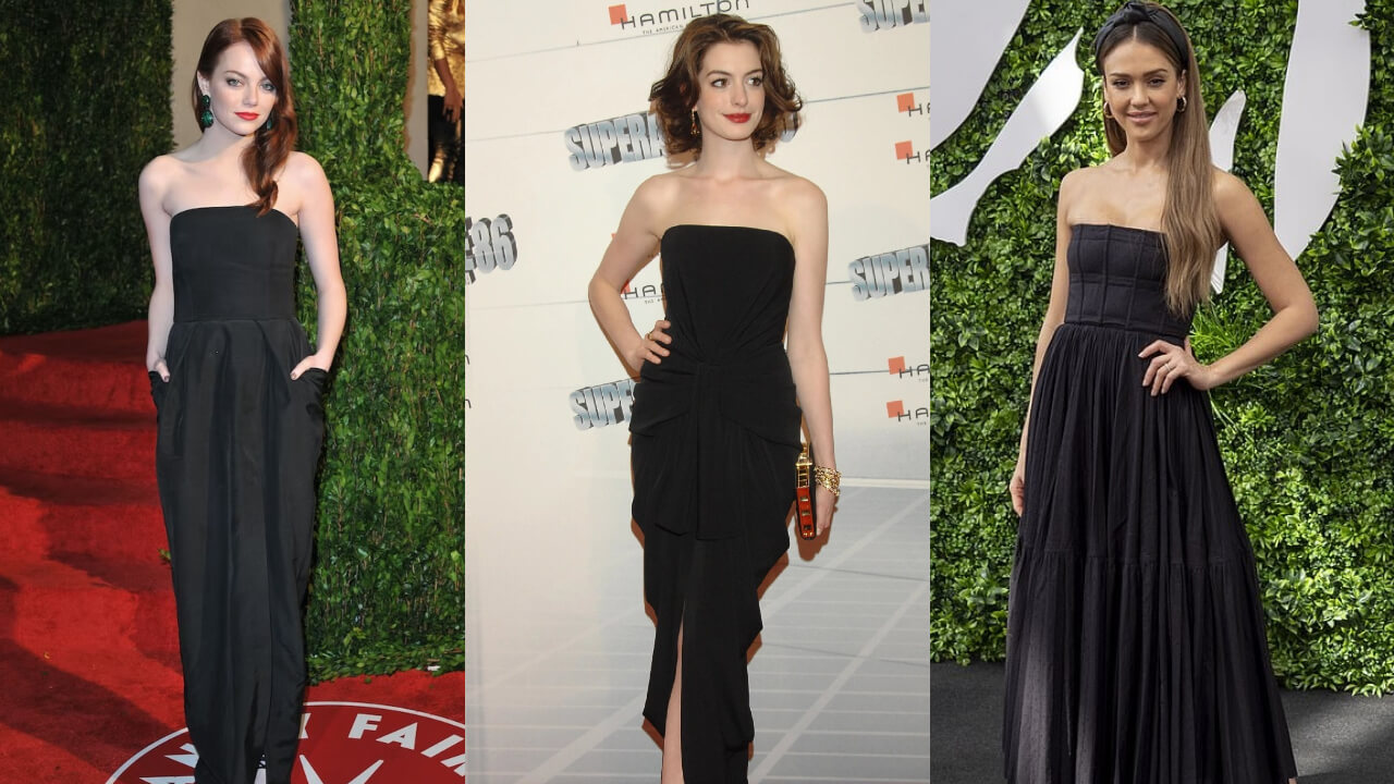 Fashion Battle: Jessica Alba Or Emma Stone Or Anne Hathaway; Who Stuns In Strapless Gowns? 792382