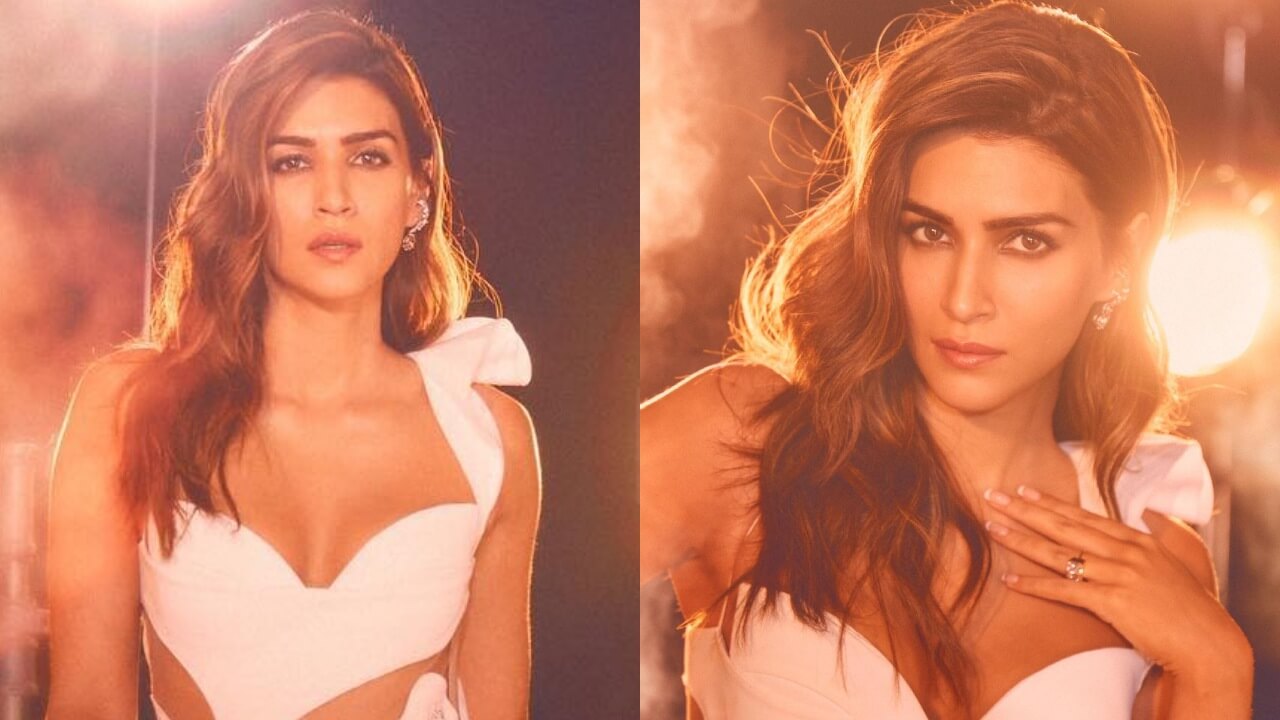 Kriti Sanon's charm is undeniably grand in this white cutout bodycon 801648