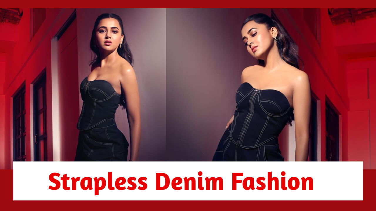 Naagin Fame Tejasswi Prakash Flaunts Her Curves In Strapless Denim 801041