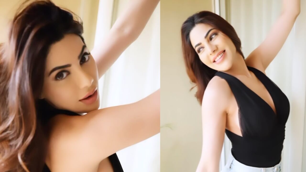 Nikki Tamboli's bold video in black sleeveless top and trousers will give you sleepless nights 794567