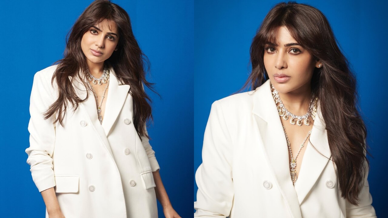 Samantha Ruth Prabhu Teaches To Boss It Up In White Pantsuit, See Pics 794691