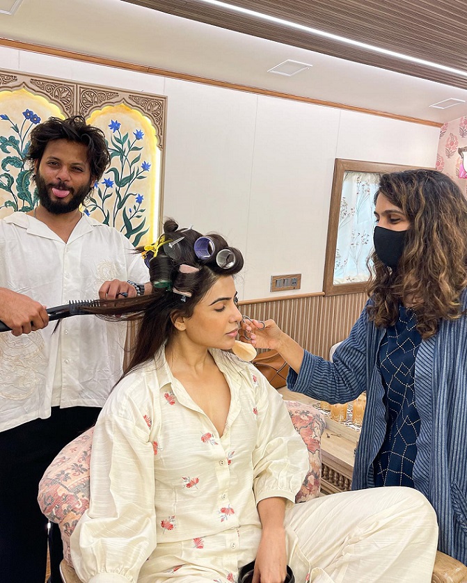 So Cute: Samantha Ruth Prabhu takes power nap as she gets dolled up by her stylists 794222