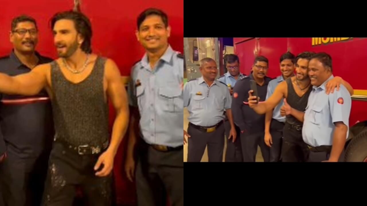 Watch: Ranveer Singh poses with brave firefighters to click selfies, video melts internet 793891
