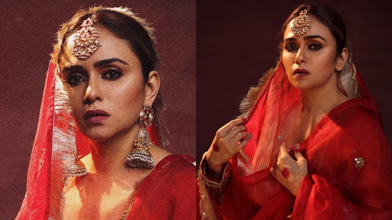 Amruta Khanvilkar Turns Bride In Red Suit(Unseen Pics) 807755